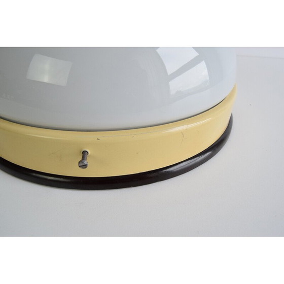 Image 1 of Vintage bakelite and milk glass wall lamp, Czechoslovakia 1950