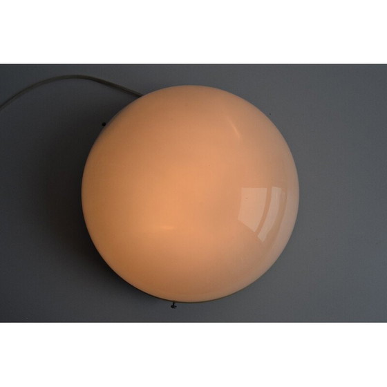 Image 1 of Vintage bakelite and milk glass wall lamp, Czechoslovakia 1950