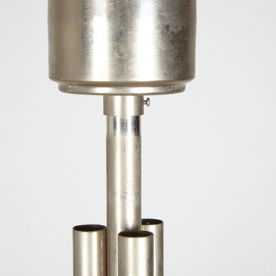 Image 1 of Lampadario vintage in vetro testurizzato a 3 bracci, stile déco, 1920