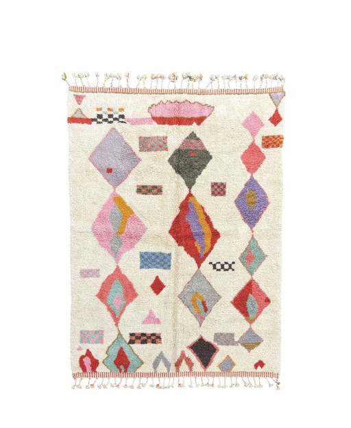 Modern Moroccan Berber Wool Rug 