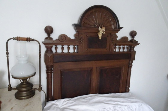 Image 1 of Antique Single Bed 90X190 Cm Incl Spiral Base And Matrasas