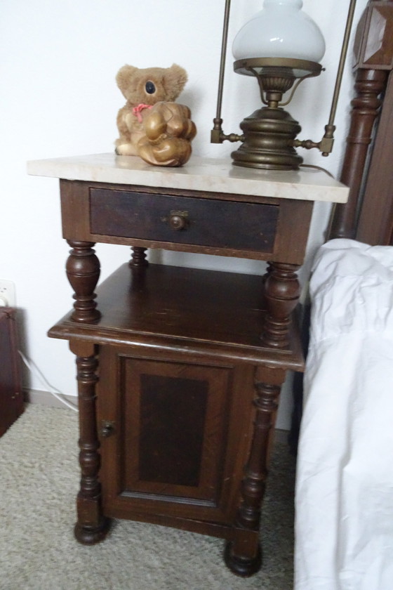 Image 1 of Antique Single Bed 90X190 Cm Incl Spiral Base And Matrasas