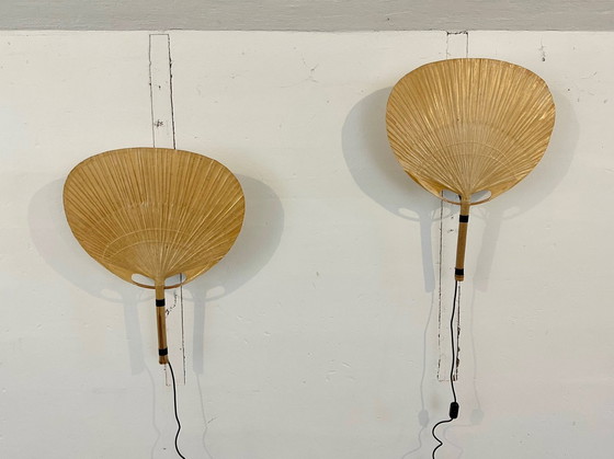 Image 1 of Pair Of Ingo Maurer Uchiwa Iii Wall Lamps For M-Design, 1973