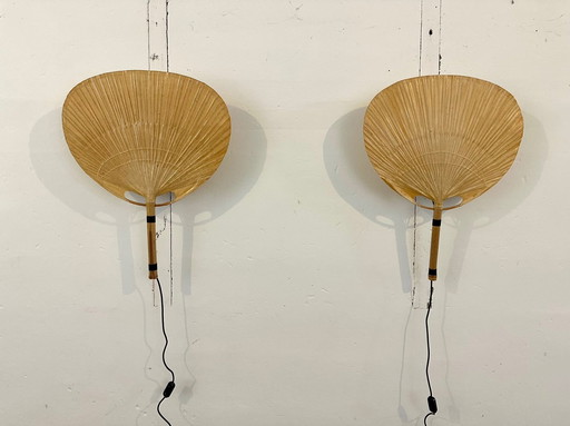 Pair Of Ingo Maurer Uchiwa Iii Wall Lamps For M-Design, 1973