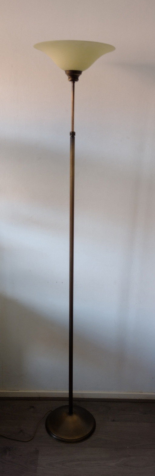 Minimalist Vintage Brass Floor Lamp