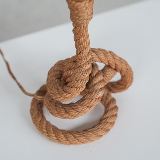 Image 1 of Vintage rope table lamp by Audoux-Minet, France 1960