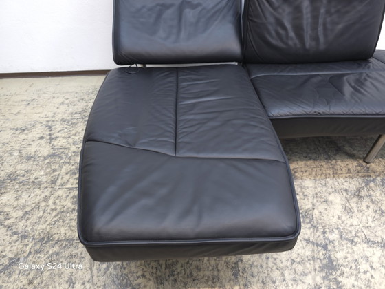 Image 1 of De Sede Ds 450 designer sofa leather sofa couch Desede black