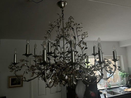 Chandelier Silver Oval 16 Lamps