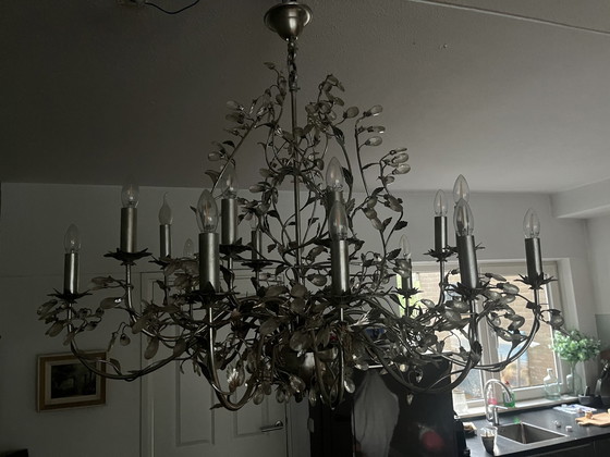 Image 1 of Chandelier Silver Oval 16 Lamps