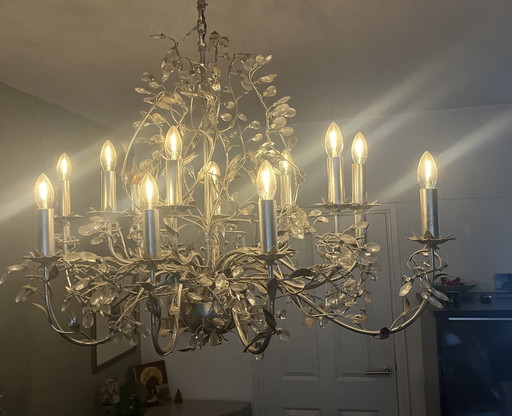 Chandelier Silver Oval 16 Lamps