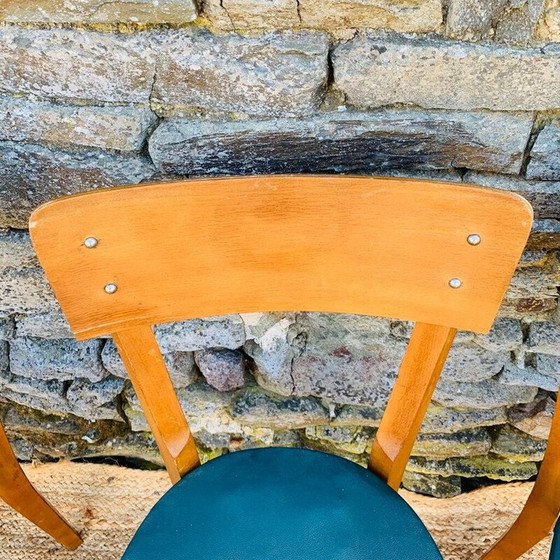 Image 1 of Set of 4 vintage wooden bistro chairs