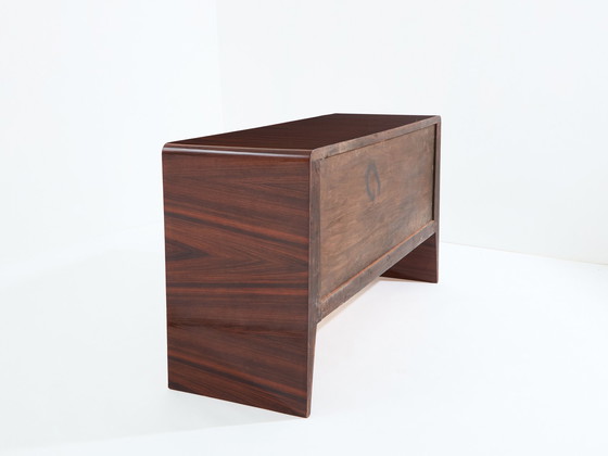 Image 1 of Paolo Buffa Rosewood Sycamore And Brass Chest Of Drawers 1940S