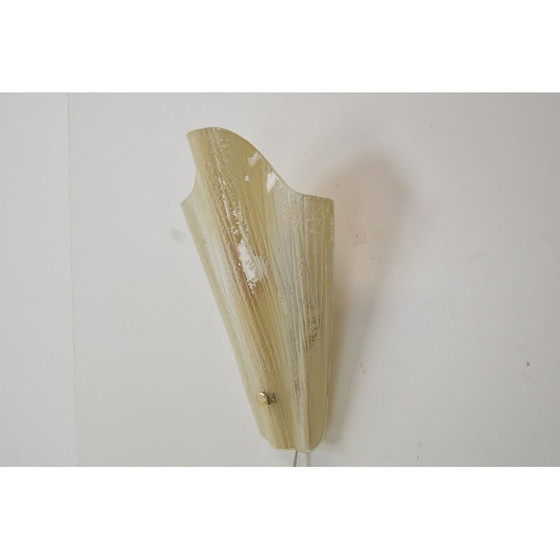Image 1 of Lampada da parete in vetro e metallo di metà secolo, Cecoslovacchia, anni '90