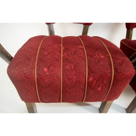 Image 1 of Pair of vintage armchairs model H-237 for Halabala, Czechoslovakia