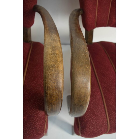 Image 1 of Pair of vintage armchairs model H-237 for Halabala, Czechoslovakia