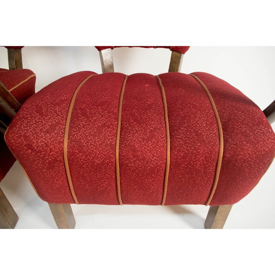 Image 1 of Pair of vintage armchairs model H-237 for Halabala, Czechoslovakia