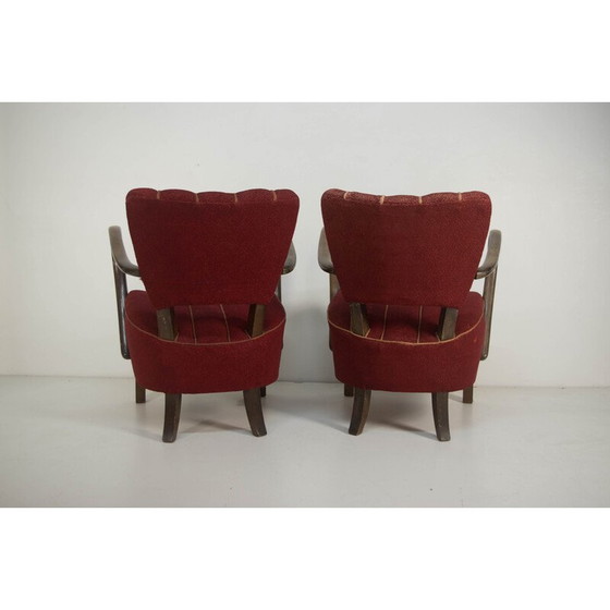 Image 1 of Pair of vintage armchairs model H-237 for Halabala, Czechoslovakia