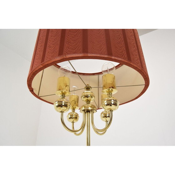 Image 1 of Lampada da terra vintage in tessuto e ottone di Kamenicky Senov, Cecoslovacchia 1960