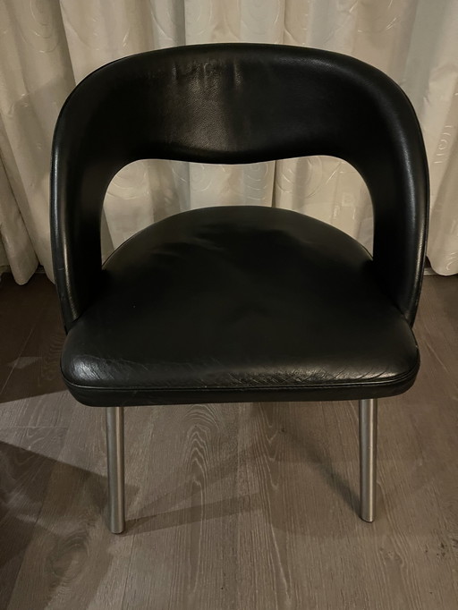 Topform Black Leather Dining Chairs