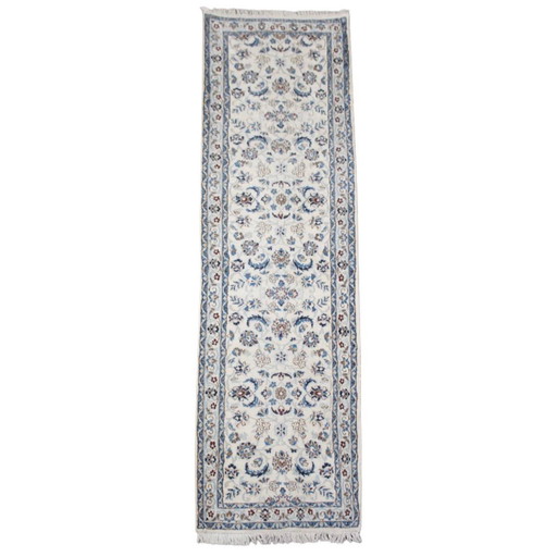 White With Blue Runner 280X75Cm