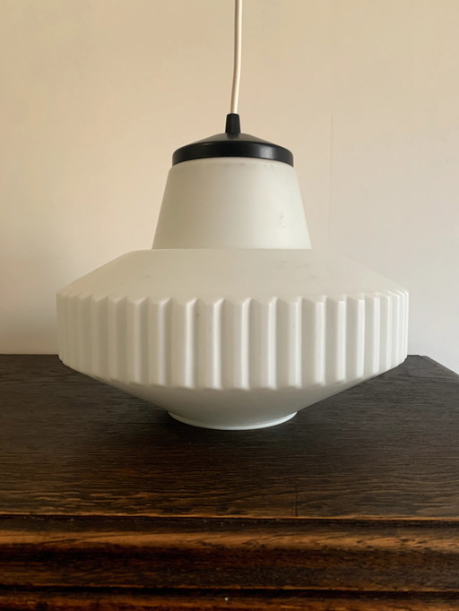 Louis Kalff For Philips Milky Glass Pendant Lamp