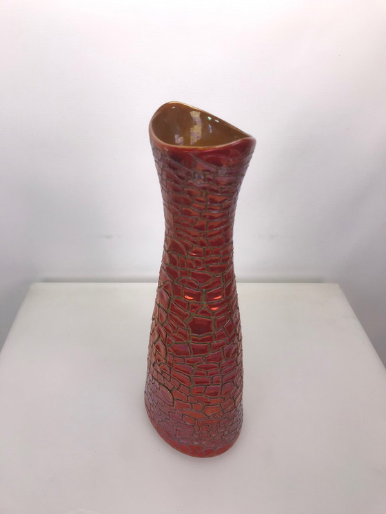 Image 1 of Zsolnay vase snakeskin glaze