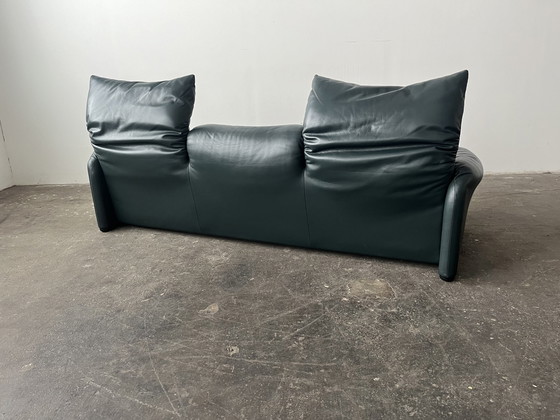 Image 1 of Cassina Maralunga designer leather sofa