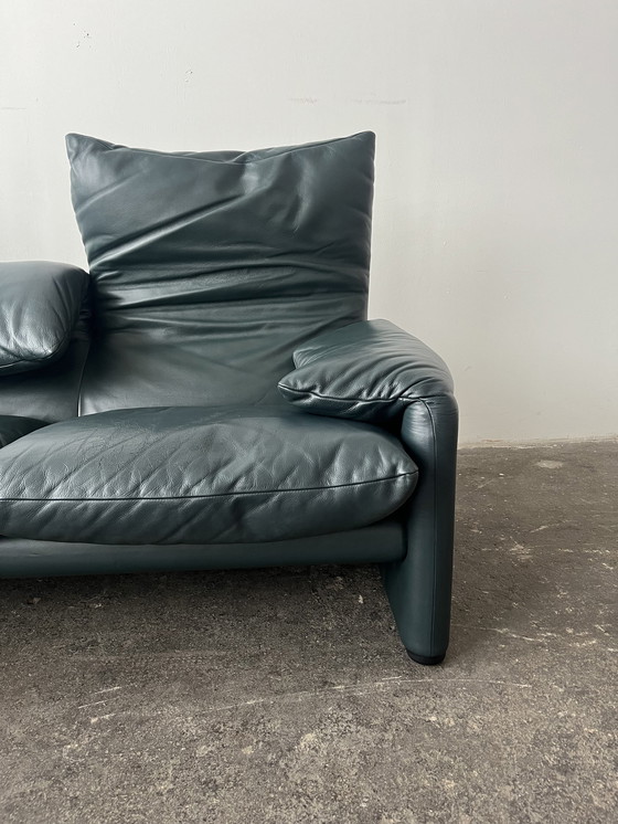 Image 1 of Cassina Maralunga designer leather sofa