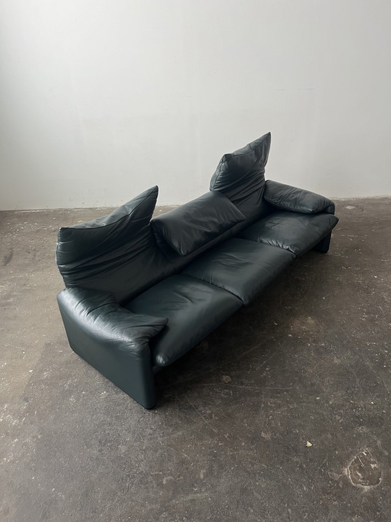 Image 1 of Cassina Maralunga designer leather sofa