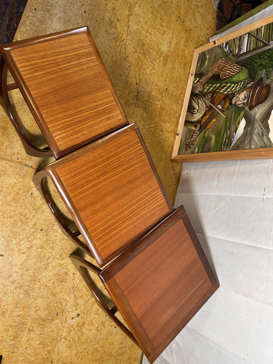 Image 1 of Mid-Century Retro Vintage Teak Nest Of Tables By Gplan 1960