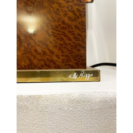 Image 1 of Lampada da tavolo vintage in legno, 1970