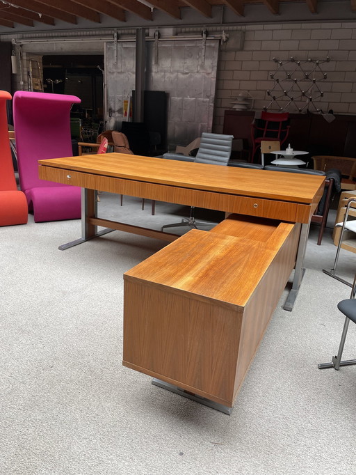 Vintage Scandinavian Executive Desk With Closet