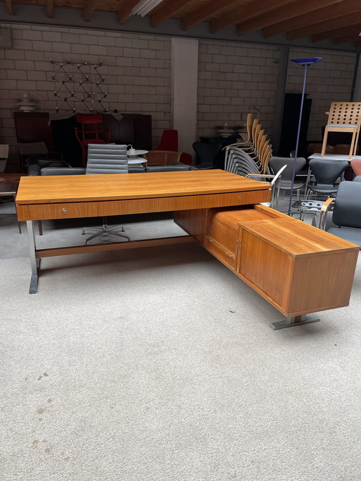 Vintage Scandinavian Executive Desk With Closet