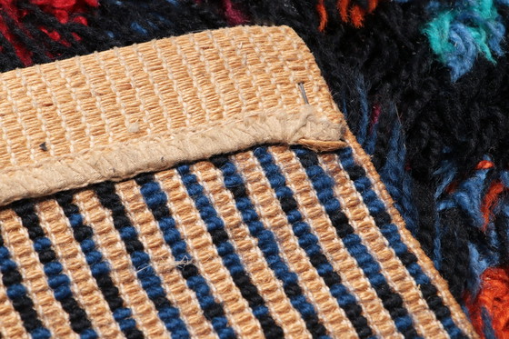Vintage Abstract multicolored high-pile rug, Germany, 1970s – Decorative Objects, Wool, Textile (photo 10 of 13)