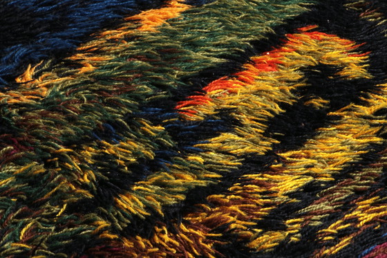 Vintage Abstract multicolored high-pile rug, Germany, 1970s – Decorative Objects, Wool, Textile (photo 8 of 13)