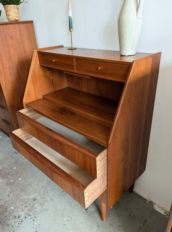 Image 1 of Midcentury Scandinavian Chest of Drawers, Secretaire