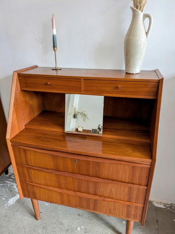 Image 1 of Midcentury Scandinavian Chest of Drawers, Secretaire