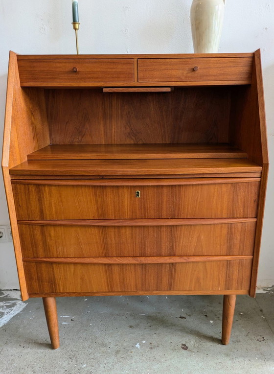 Image 1 of Midcentury Scandinavian Chest of Drawers, Secretaire