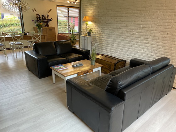 Image 1 of Natuzzi Leather Sofa Set