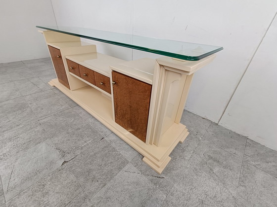 Image 1 of Credenza vintage in lacca e radica, anni '80