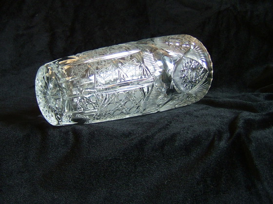 Image 1 of Vase en cristal de Bohème taillé à la main