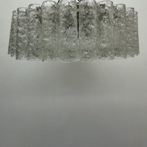 Image 1 of Doria Leuchten Glass Tube Chandelier Recessed, 1960