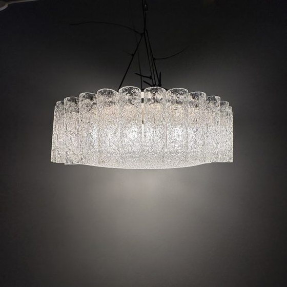 Image 1 of Doria Leuchten Glass Tube Chandelier Recessed, 1960