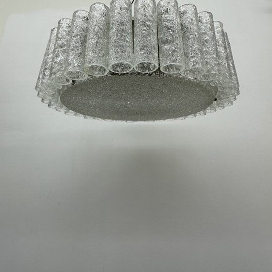 Image 1 of Doria Leuchten Glass Tube Chandelier Recessed, 1960