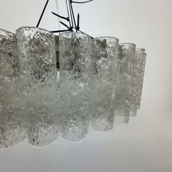 Image 1 of Doria Leuchten Glass Tube Chandelier Recessed, 1960