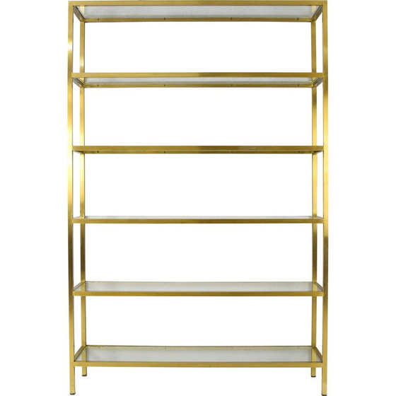 Image 1 of Vintage brass and crystal shelf by Pierre Vandel, France 1970