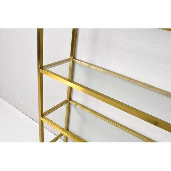 Image 1 of Vintage brass and crystal shelf by Pierre Vandel, France 1970