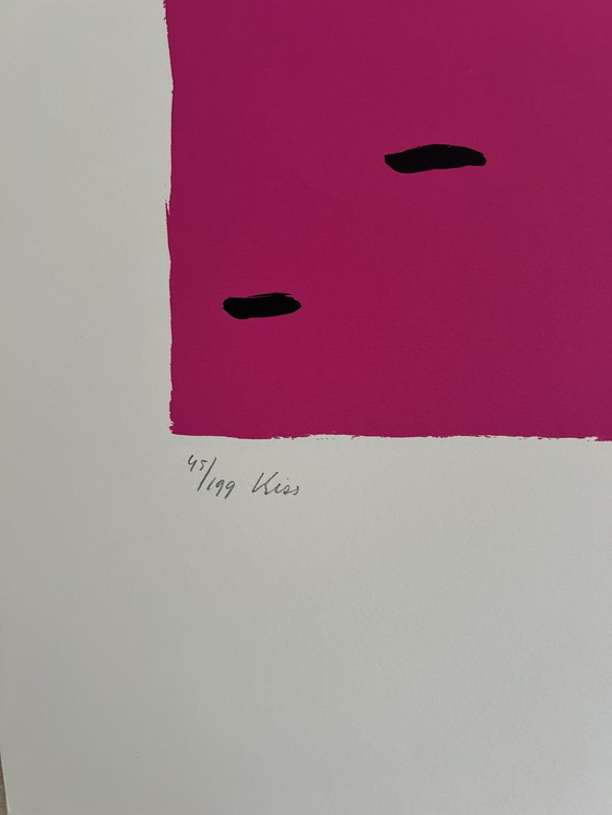 Image 1 of Wim Heesakkers lithograph 'Kiss'