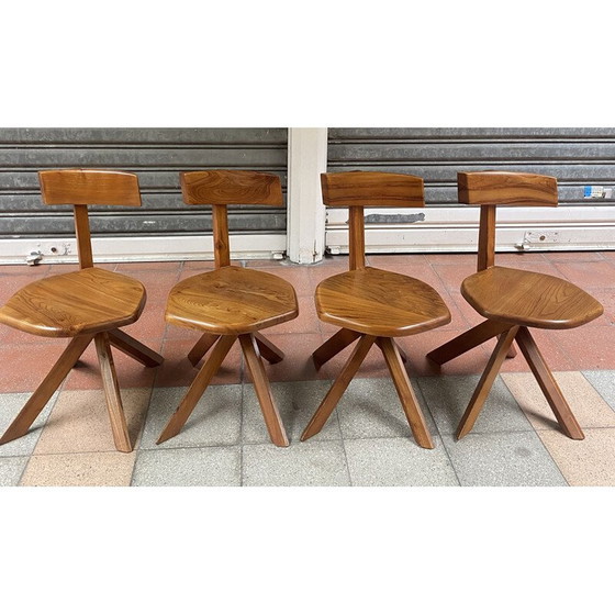 Image 1 of Vintage dining set T22 S34A by Pierre Chapo