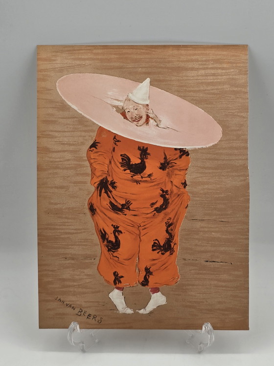 Image 1 of Lithograph, Jan Van Beers, Circus Clown From 1886